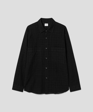 Light weight Check Shirts  Black