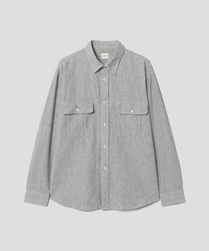 Relax fit Micropattern Shirts  Grey
