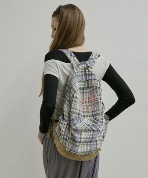 Plaid Backpack Sage Check