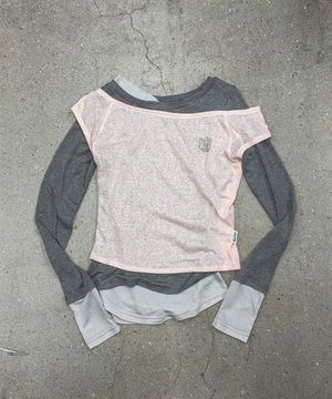 Lazy Layered Tee Pale Pink