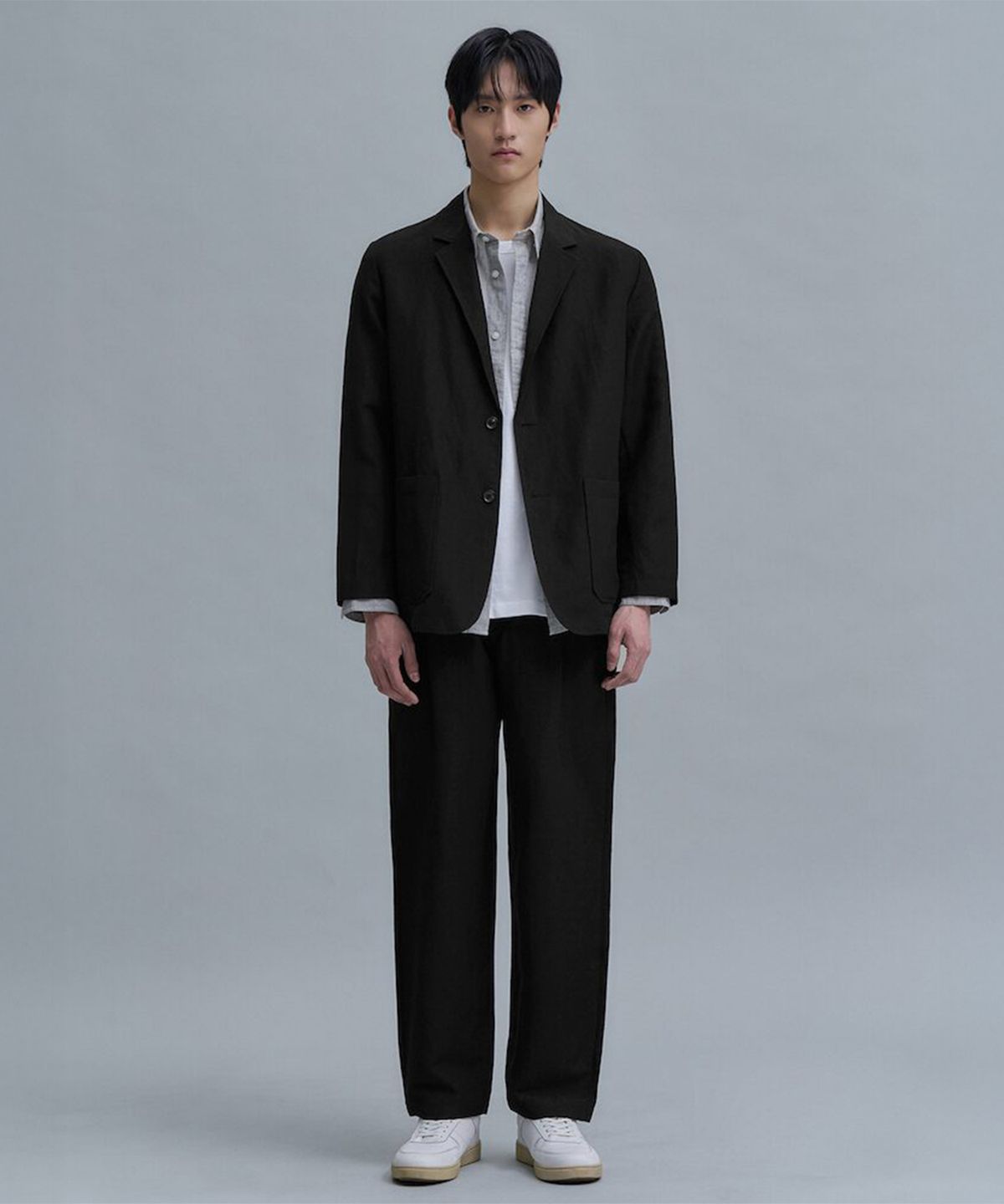 시프트지(SHIFT.G) Wool Linen Editor SetUp Pants  Black