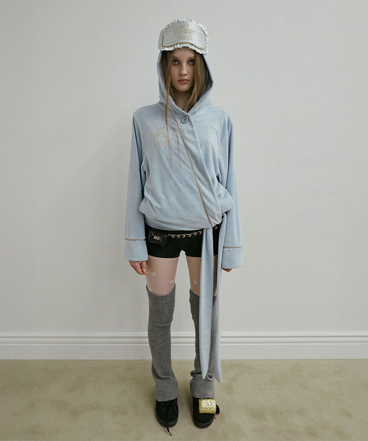 스컬프터(SCULPTOR) Bath Robe Hoodie Baby Blue(Aurora)