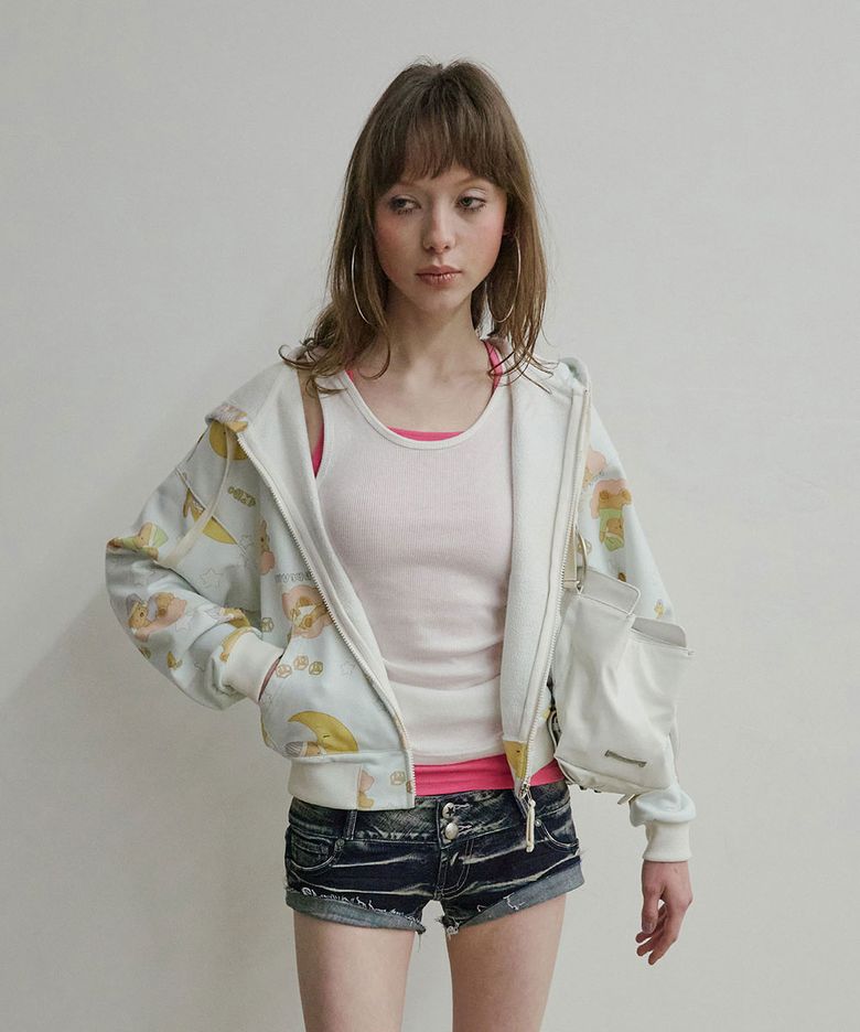 Sweet Dreams Hooded Zip-Up Baby Blue