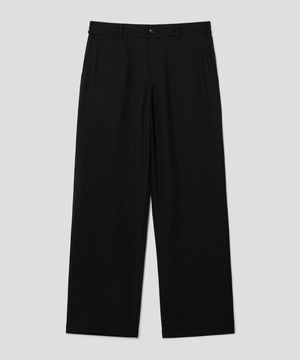 Semi Wide New Fit SetUp Pants  Black