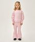 KIDS W BOOTS CUT CROP SWEAT SET-UP pink