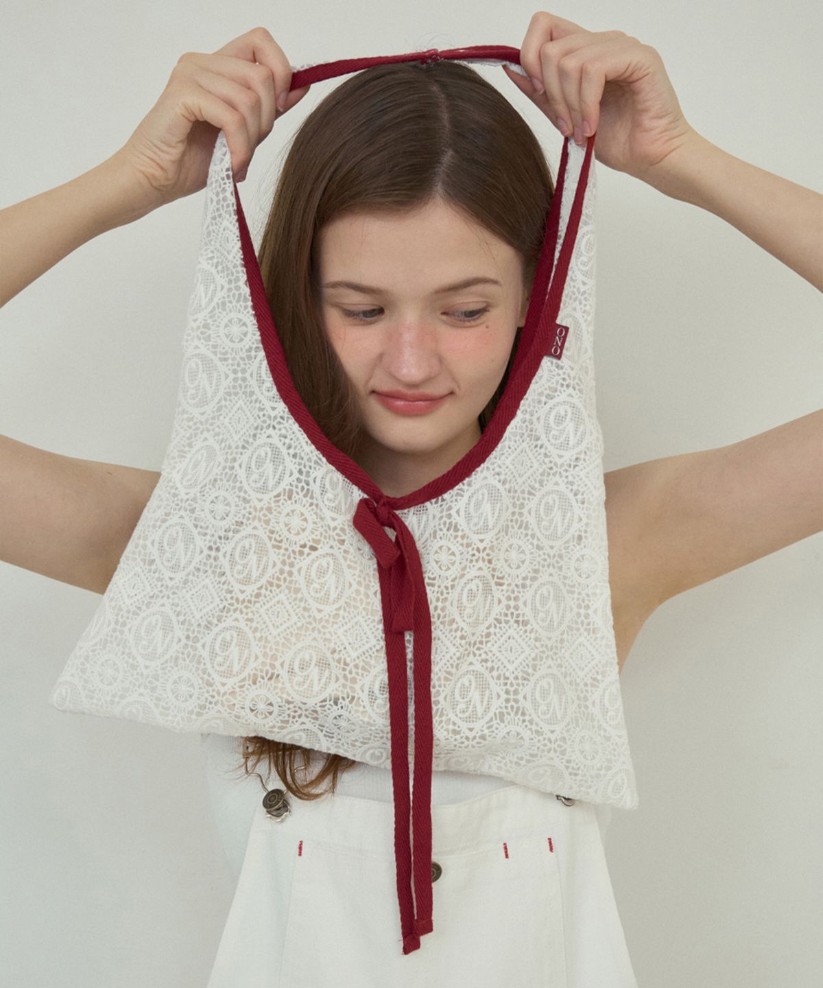 아우어노스텔지아(OURNOSTALGIA) ON Lace shoulder bag_White(O25-ACC02)