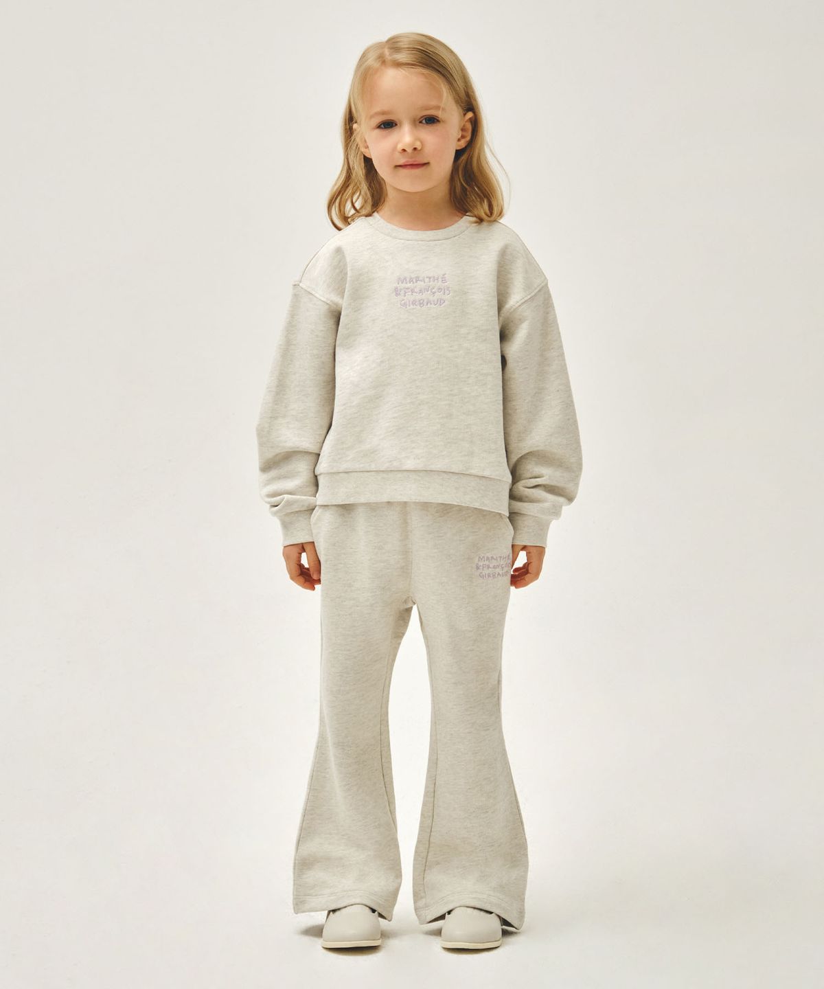 마리떼 키즈(MARITHÉ KIDS) KIDS W BOOTS CUT CROP SWEAT SET-UP oatmeal