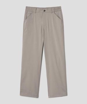 Wool Blended Semi Wide Slacks  Beige