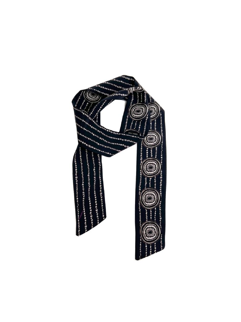 Brooch Symphony Silk Tie Scarf 브로치 심포니 실크 타이 스카프