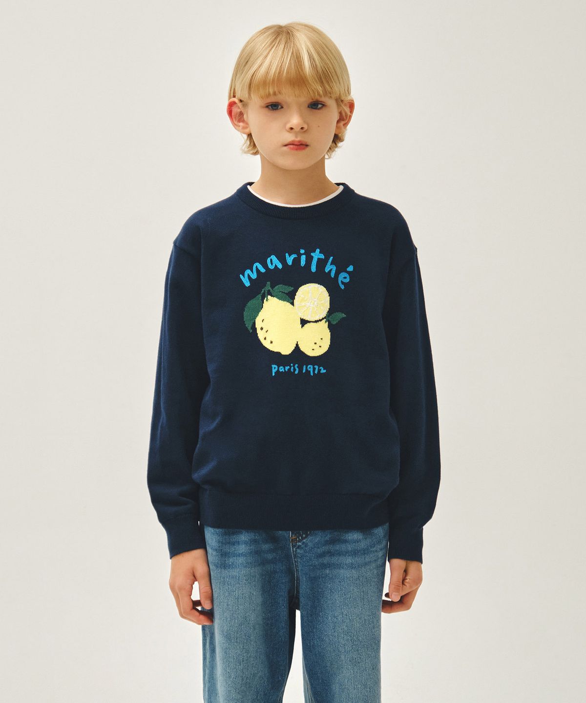 마리떼 키즈(MARITHÉ KIDS) KIDS CITRON KNIT PULLOVER navy