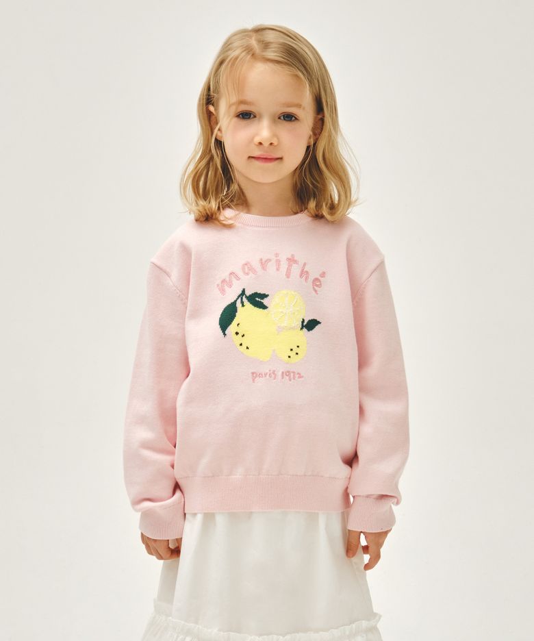 KIDS CITRON KNIT PULLOVER light pink