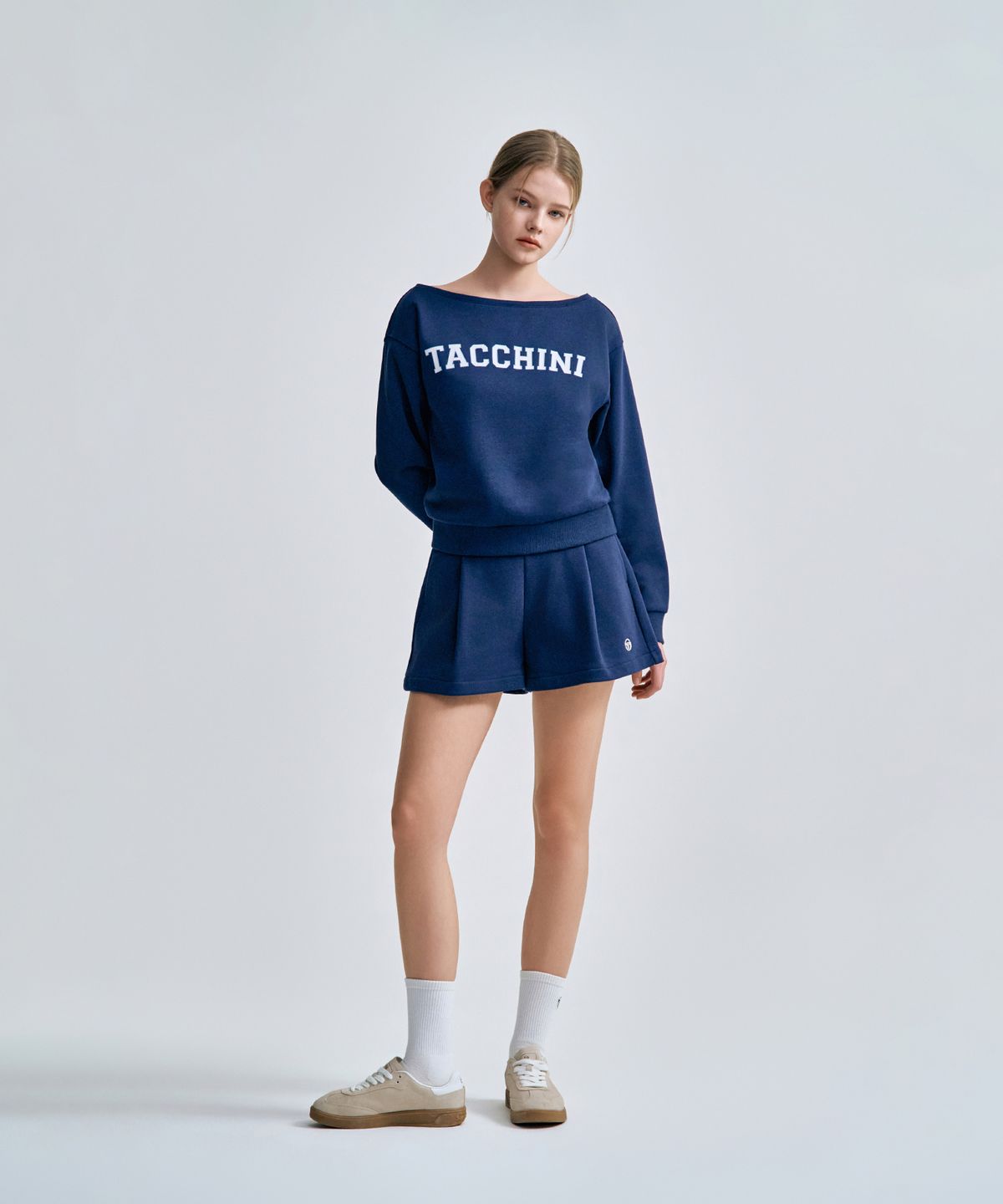 세르지오 타키니(SERGIO TACCHINI) W 쿠쉬라이트 프렌치 스커티 쇼츠 (Navy)
