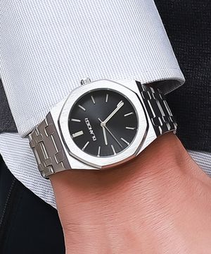 아시에 BW0315-WBSS 옥타곤 남자 메탈 손목시계