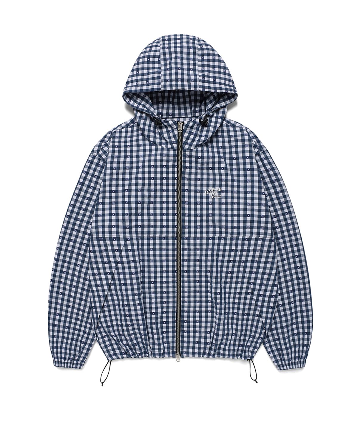 카비시(CAVISH) HOODED CHECK WIND BREAKER NAVY(CV2GSUB960A)