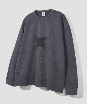 엑스 도트 피그먼트 롱 슬리브 [차콜]