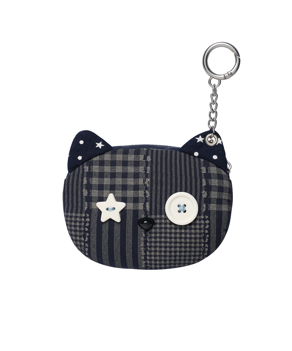 카비시(CAVISH) CAT CHECK POUCH KEYRING NAVY(CV2GSUAB60A)
