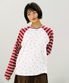 STRIPED STAR RAGLAN LS TEE WHITE(CV2GSFT550A)