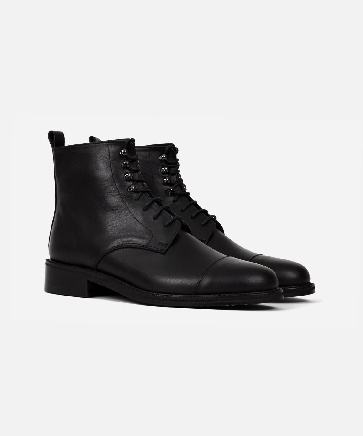 커스텀무드(CUSTOMMOOD) 보스턴 레이스업 워커 부츠(Minktan black)