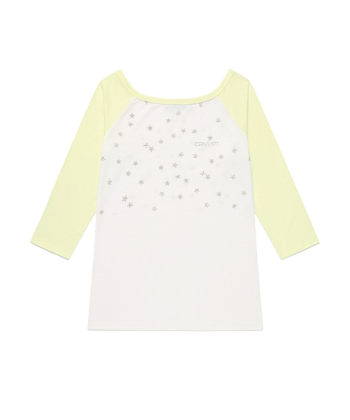 카비시(CAVISH) U NECK STAR RAGLAN LS TEE WHITE(CV2GSFT553A)