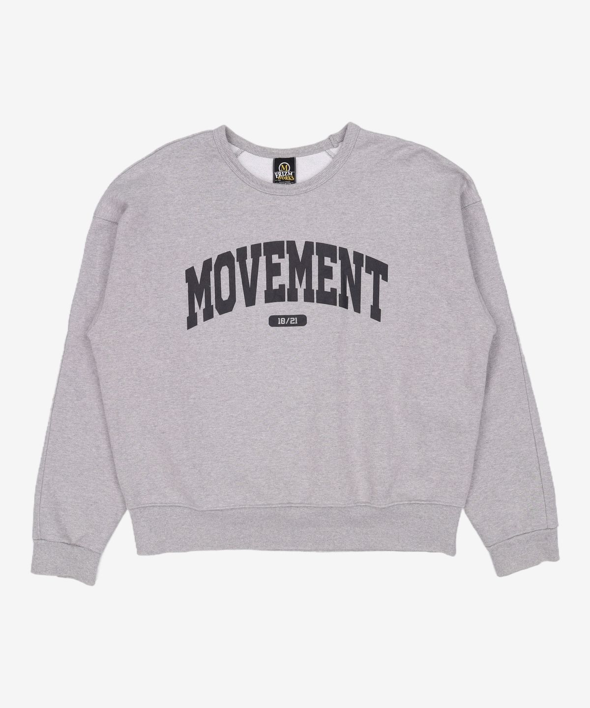 프리즘웍스(FRIZMWORKS) MOVEMENT LOGO SWEATSHIRT _ GRAY M