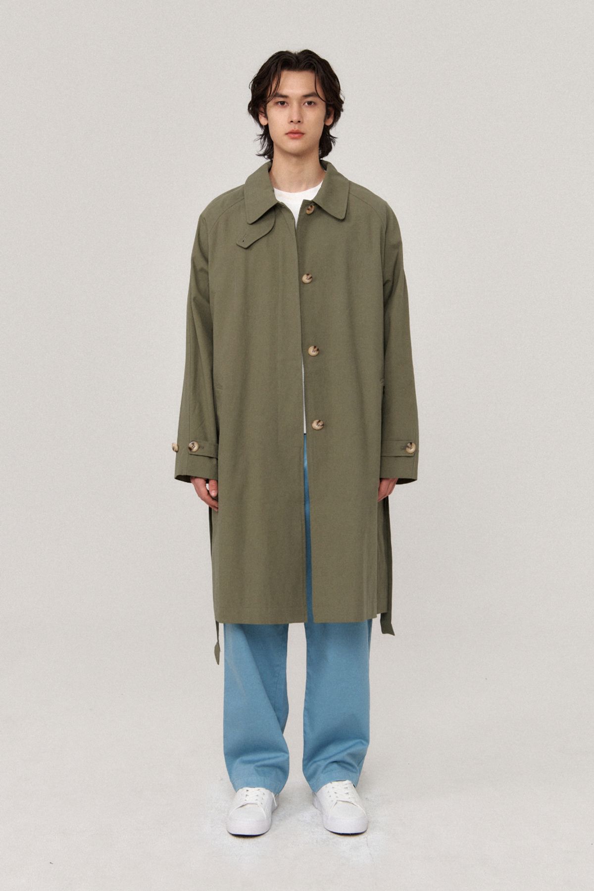 르몽생미셸(LE MONT ST MICHEL) MANUEL - TRENCH COAT_Khaki