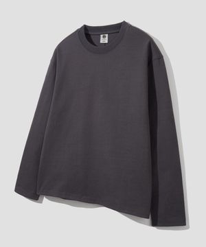 백 인시전 크롭 롱 슬리브 [차콜]