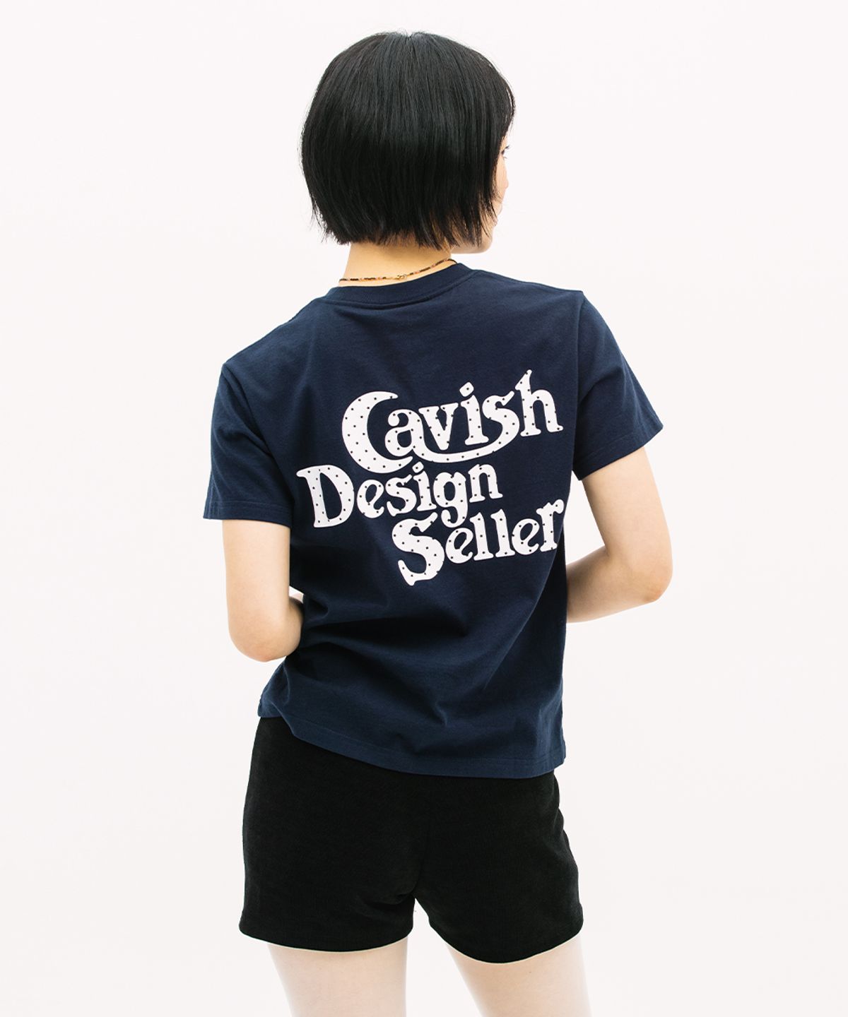 카비시(CAVISH) W STAR SELLER LOGO SS TEE NAVY(CV2GMFT549A)