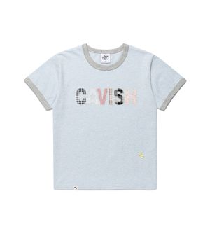 CAVISH APPLIQUE RINGER SS TEE BLUE(CV2GMUT509A)