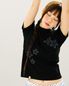 COZY STAR APPLIQUE SS TEE BLACK(CV2GMFT515A)
