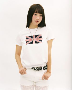 UNION JACK SS TEE WHITE(CV2GMFT517A)