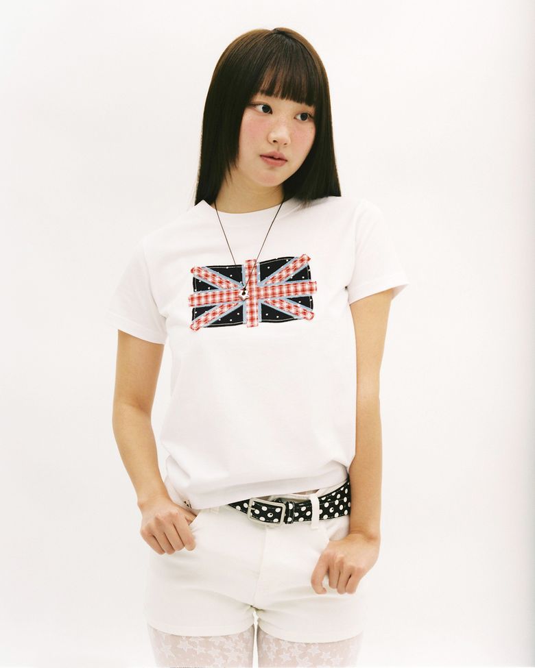 UNION JACK SS TEE WHITE(CV2GMFT517A)