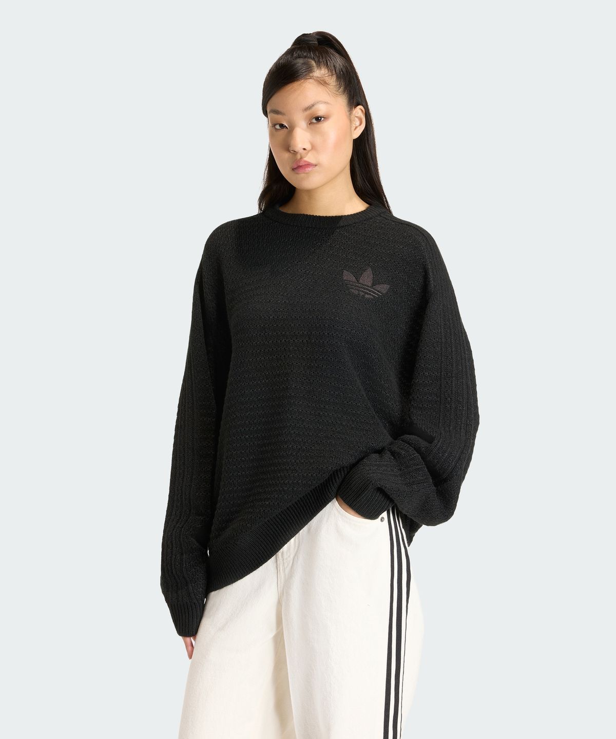 아디다스(ADIDAS) 홀리데이 팩 니트 스웨터 - 블랙 / KS6842