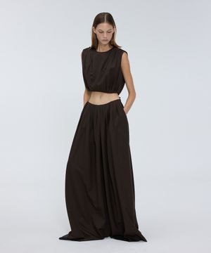 Wide pleated pants