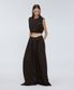Wide pleated pants