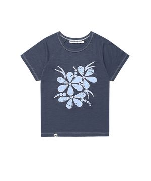VINTAGE FLOWER RAGLAN SS TEE NAVY(CV2GMFT510A)