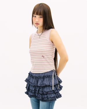 MULTI STRIPED SLEEVELESS PINK(CV2GMFT581A)