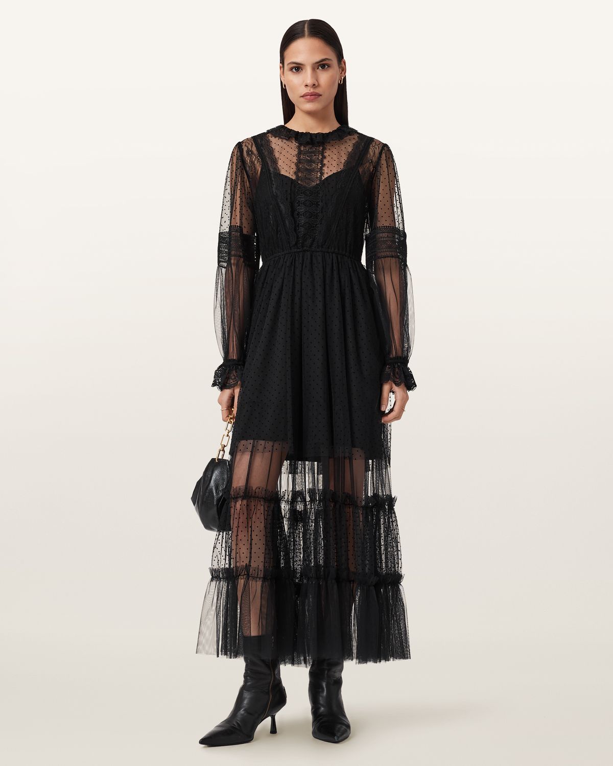 올세인츠(ALLSAINTS) 니타 롱슬리브 원피스 W256DD-5