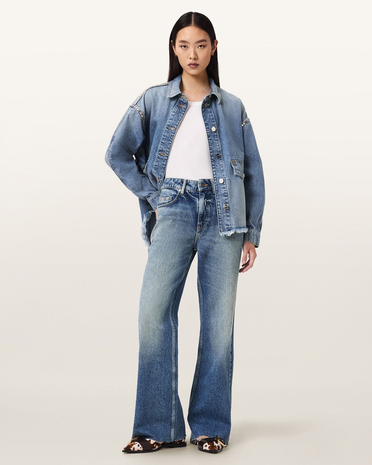 올세인츠(ALLSAINTS) 엠버 플레어 진 W046EE-2999