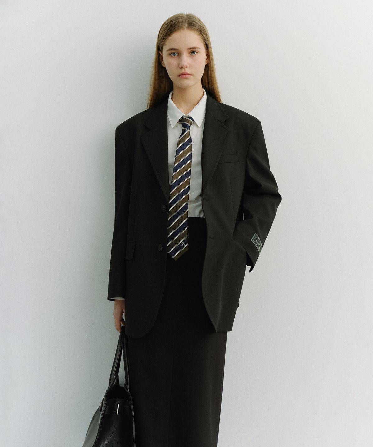던스트(DUNST) UNISEX OVERSIZED WOOL BLAZER_UDJA6A107_BLACK
