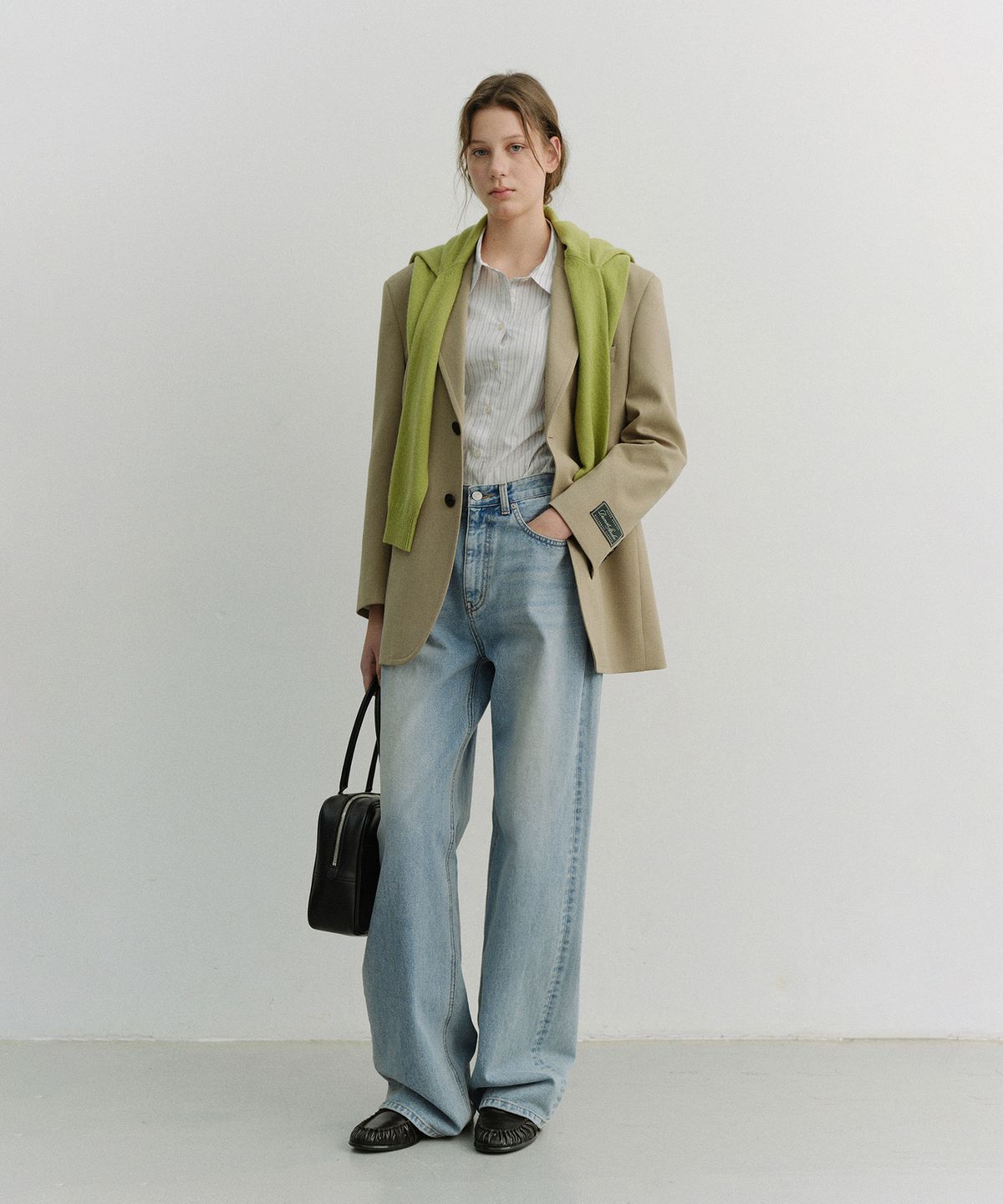 던스트(DUNST) UNISEX OVERSIZED WOOL BLAZER_UDJA6A107_CAMEL BEIGE
