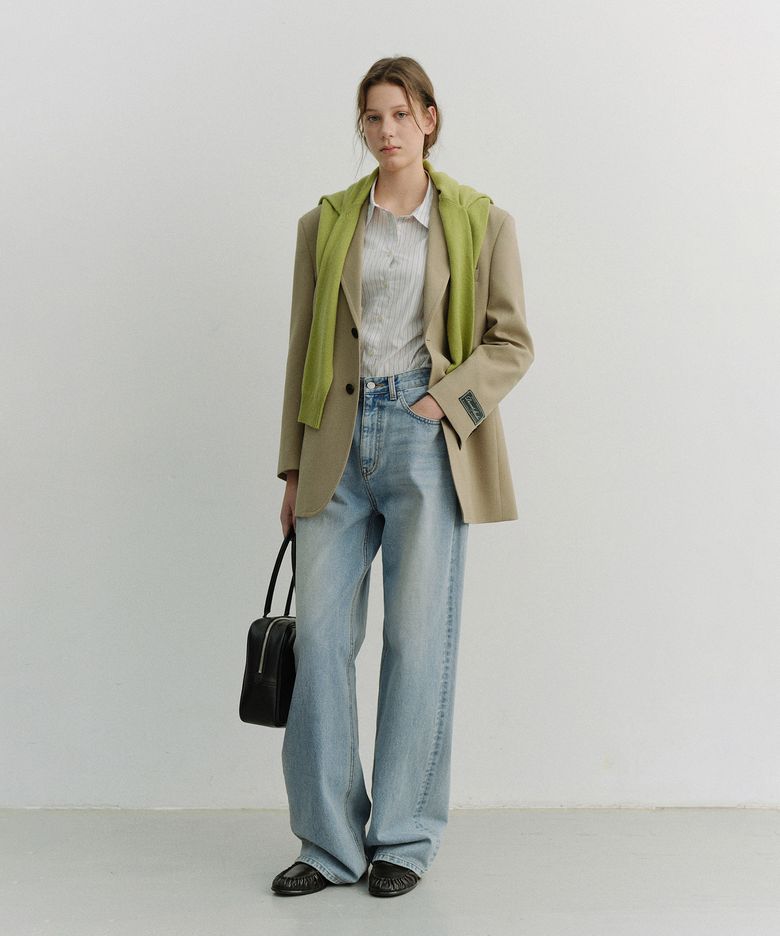 UNISEX OVERSIZED WOOL BLAZER_UDJA6A107_CAMEL BEIGE