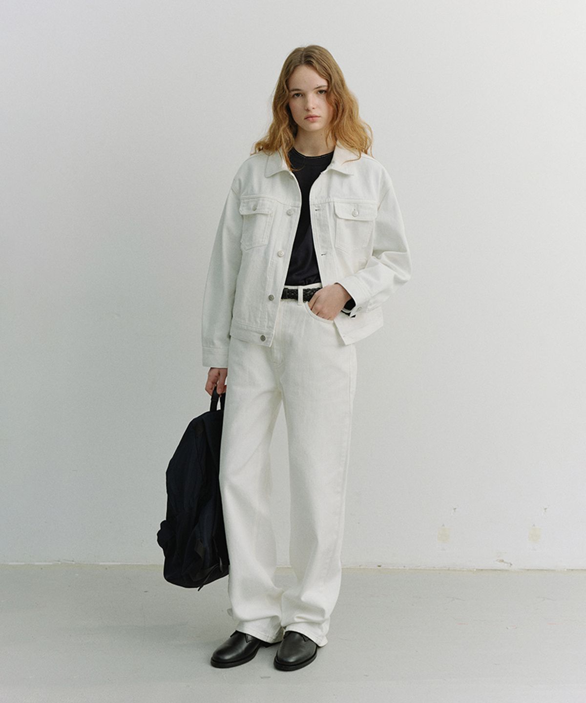 던스트(DUNST) UNISEX DENIM TRUCKER JACKET_UDJU6A108_IVORY