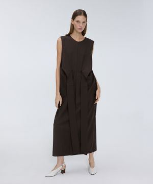 Middle bow long dress