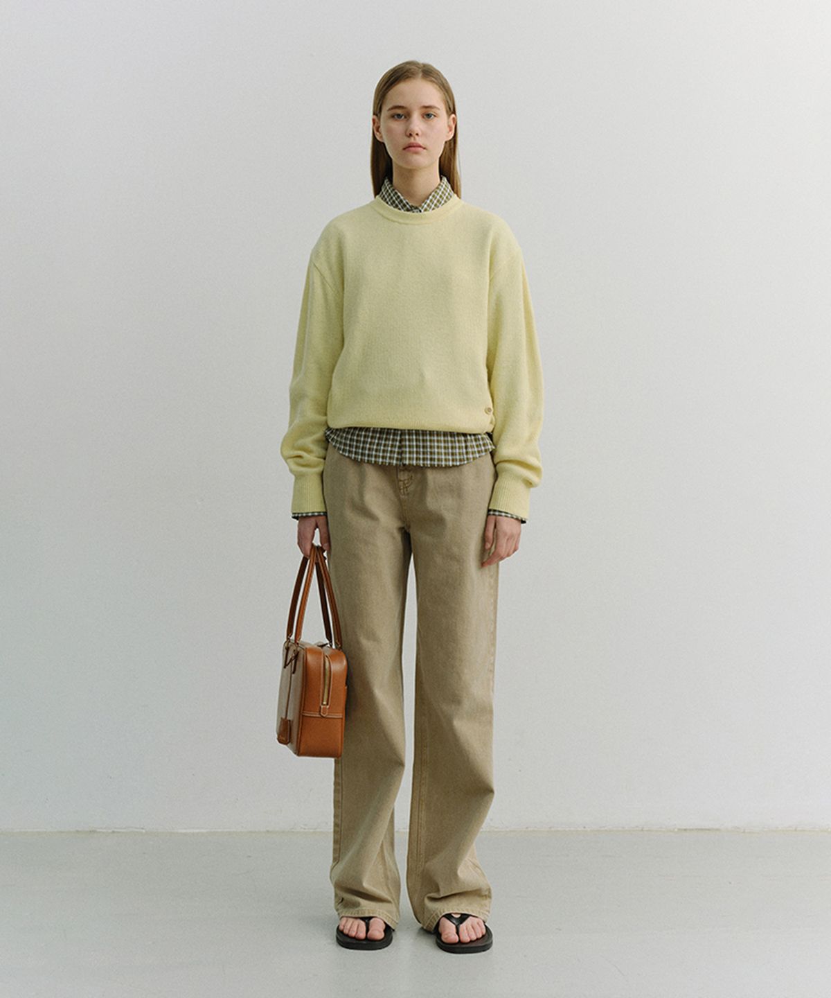 던스트(DUNST) RELAXED WIDE JEANS_UDPA6A208_DYED SAND BEIGE