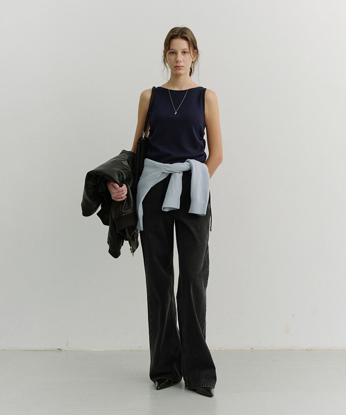 던스트(DUNST) RELAXED FLARED JEANS_UDPA6A211_BLACK