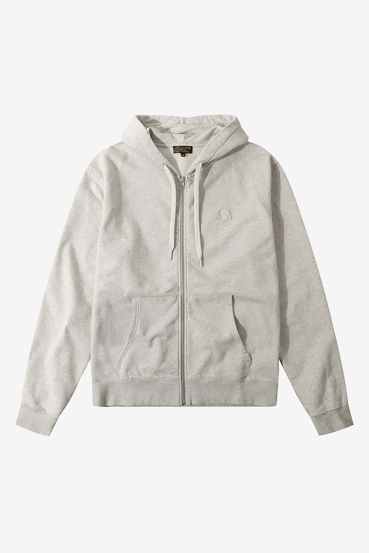 르몽생미셸(LE MONT ST MICHEL) [기모] SYLVIAN-BASIC HOODED ZIP-UP_Light Grey