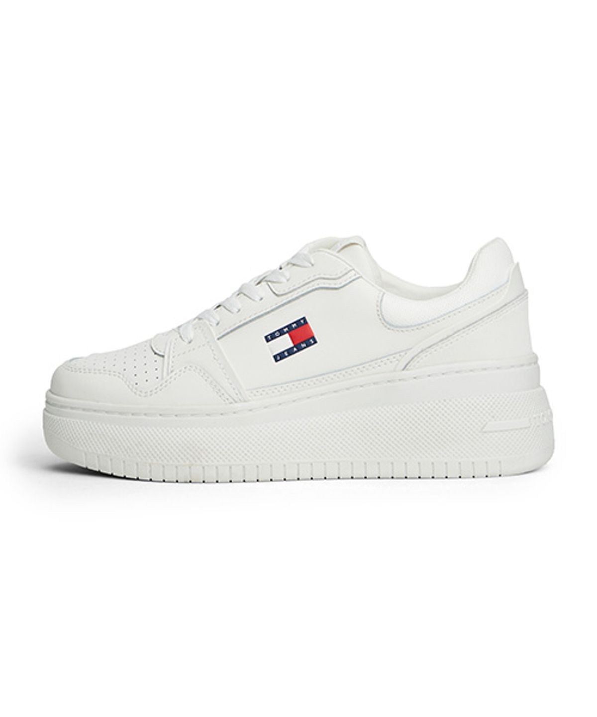 타미진스(TOMMY JEANS) 메그 플랫폼 레더 스니커즈-화이트(T52G0ARSC55JT1YBL)