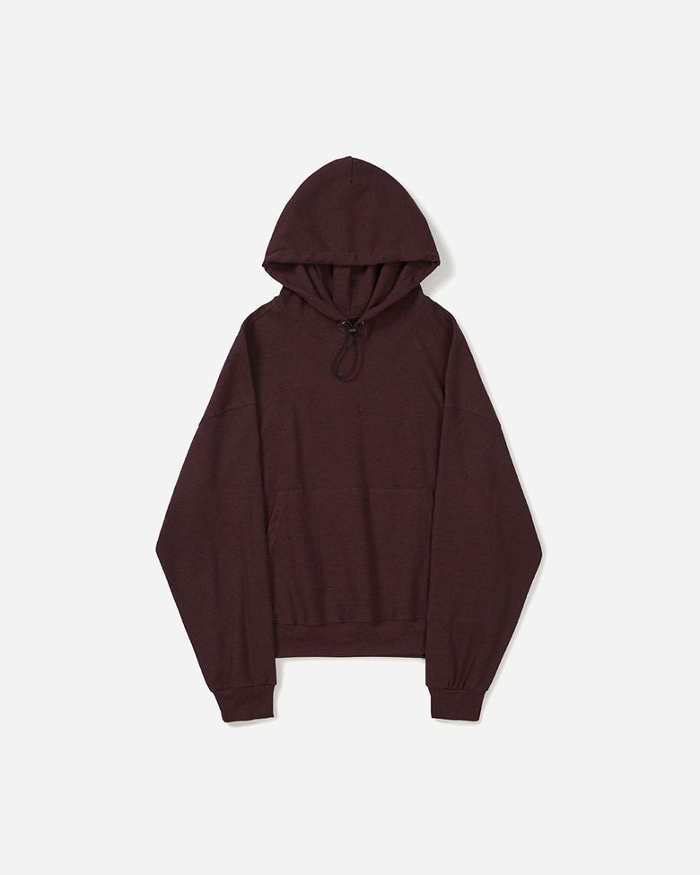 Cord waffle hoodie / Aged wine