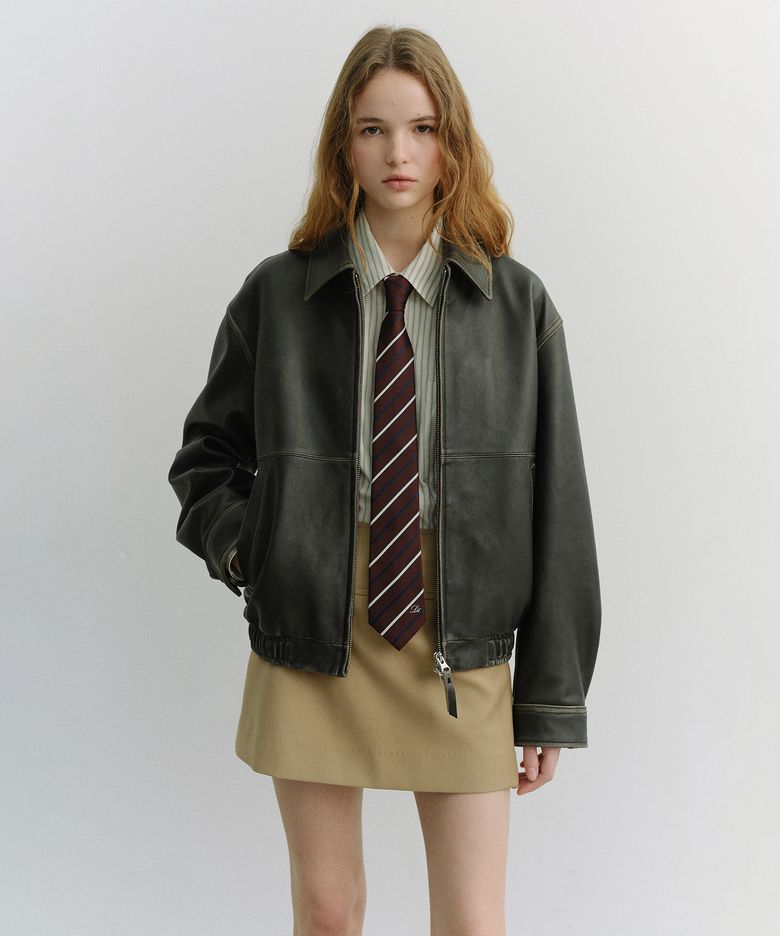 STRIPED TIE_UDNE6E101_BURGUNDY
