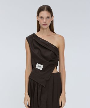 Asymmetric off-shoulder top